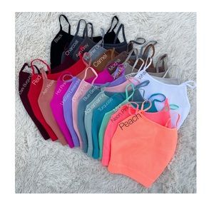 Zenana Ribbed cropped cami/brami